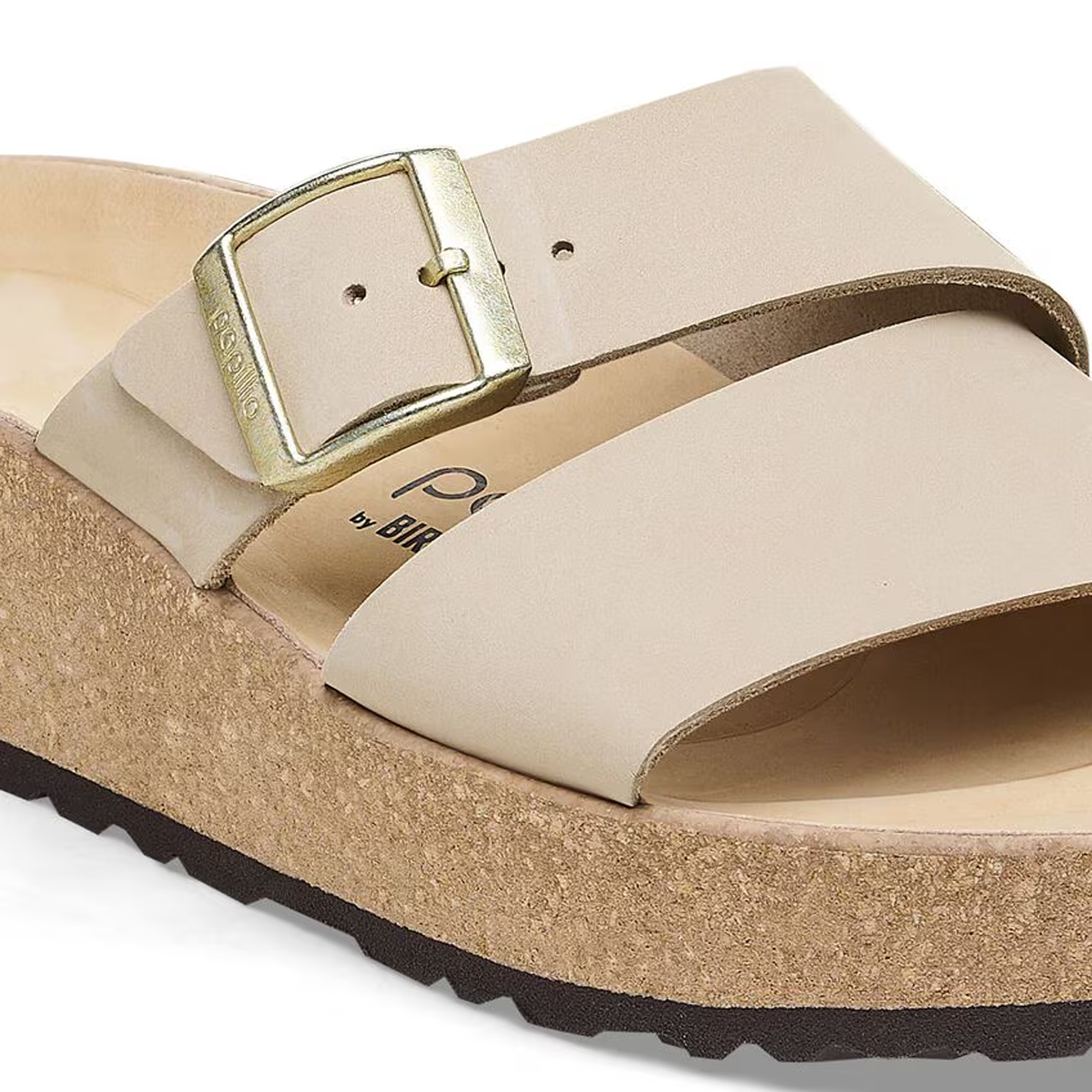 Birkenstock Almina Narrow Slide Sandal (Women) - Sandcastle Nubuck