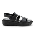 Ara Bayview Wedge Sandal (Women) - Black Nappa Leather