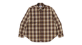 BAPE Ombre Check College Relaxed Fit Shirt Brown/Yellow