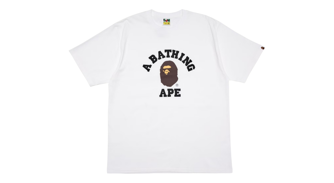 Bape A Bathing Ape College White Tee