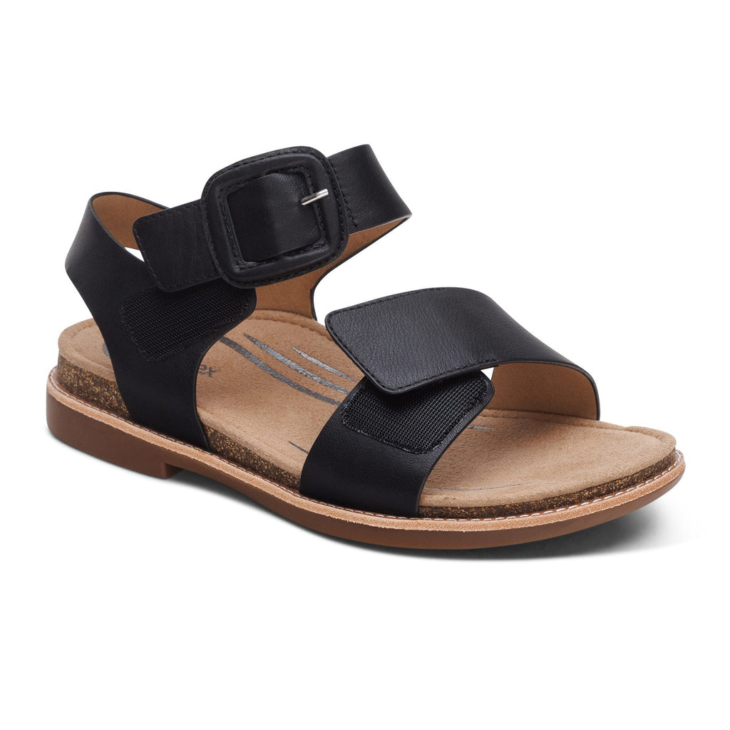 Aetrex Claire Backstrap Sandal (Women) - Black