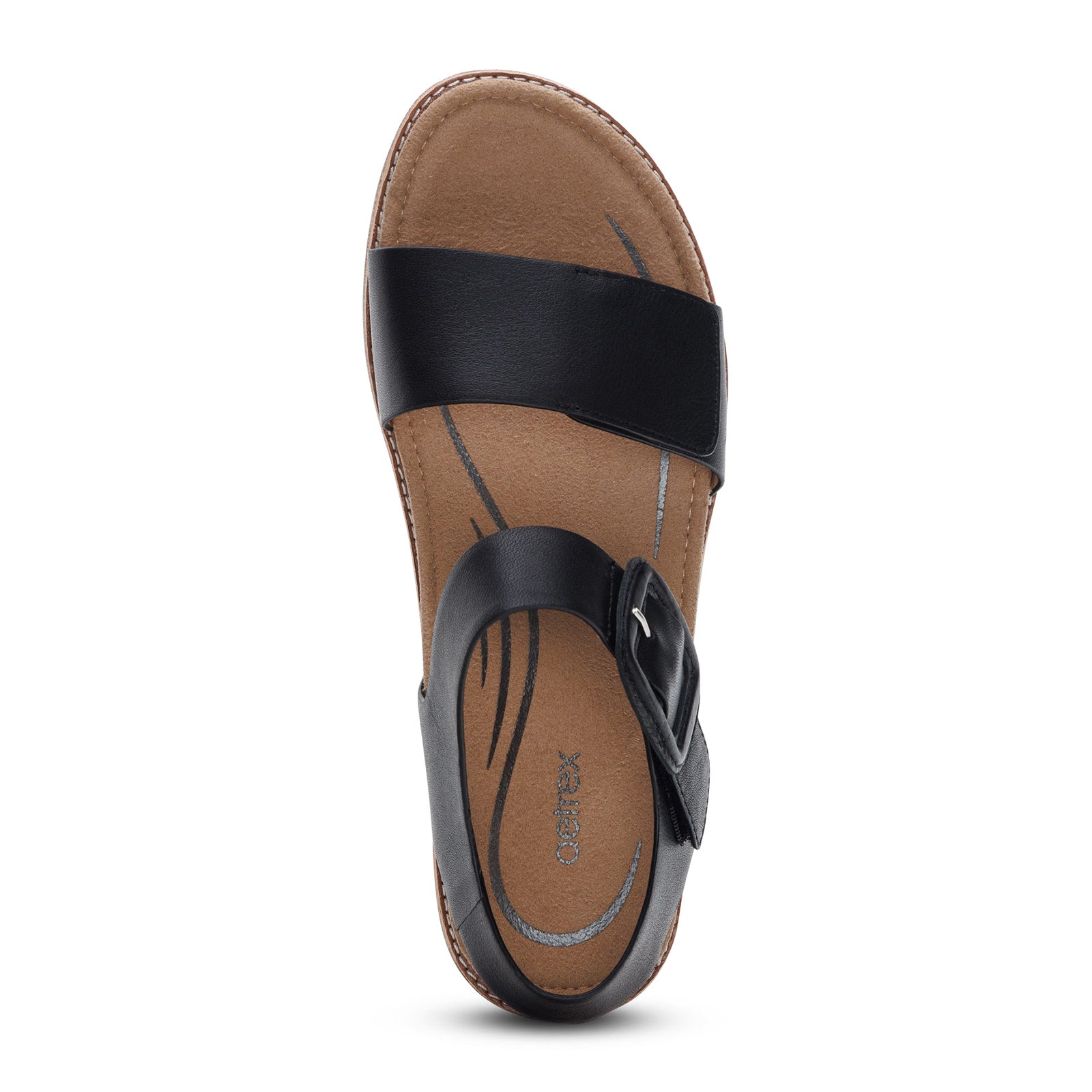 Aetrex Claire Backstrap Sandal (Women) - Black