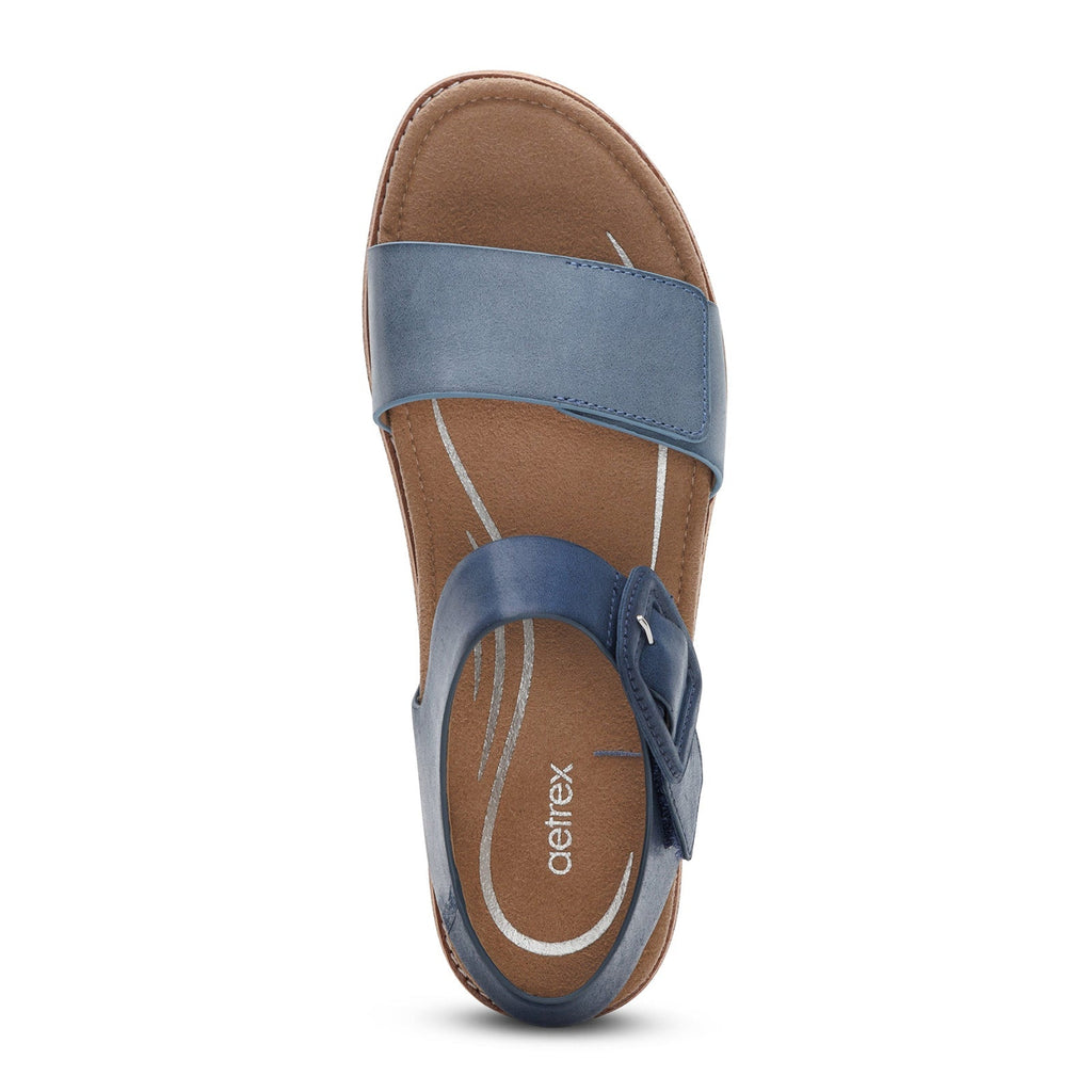 Aetrex Claire Backstrap Sandal (Women) - Navy