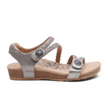Aetrex Jillian Braided Backstrap Sandal (Women) - Brushed Silver