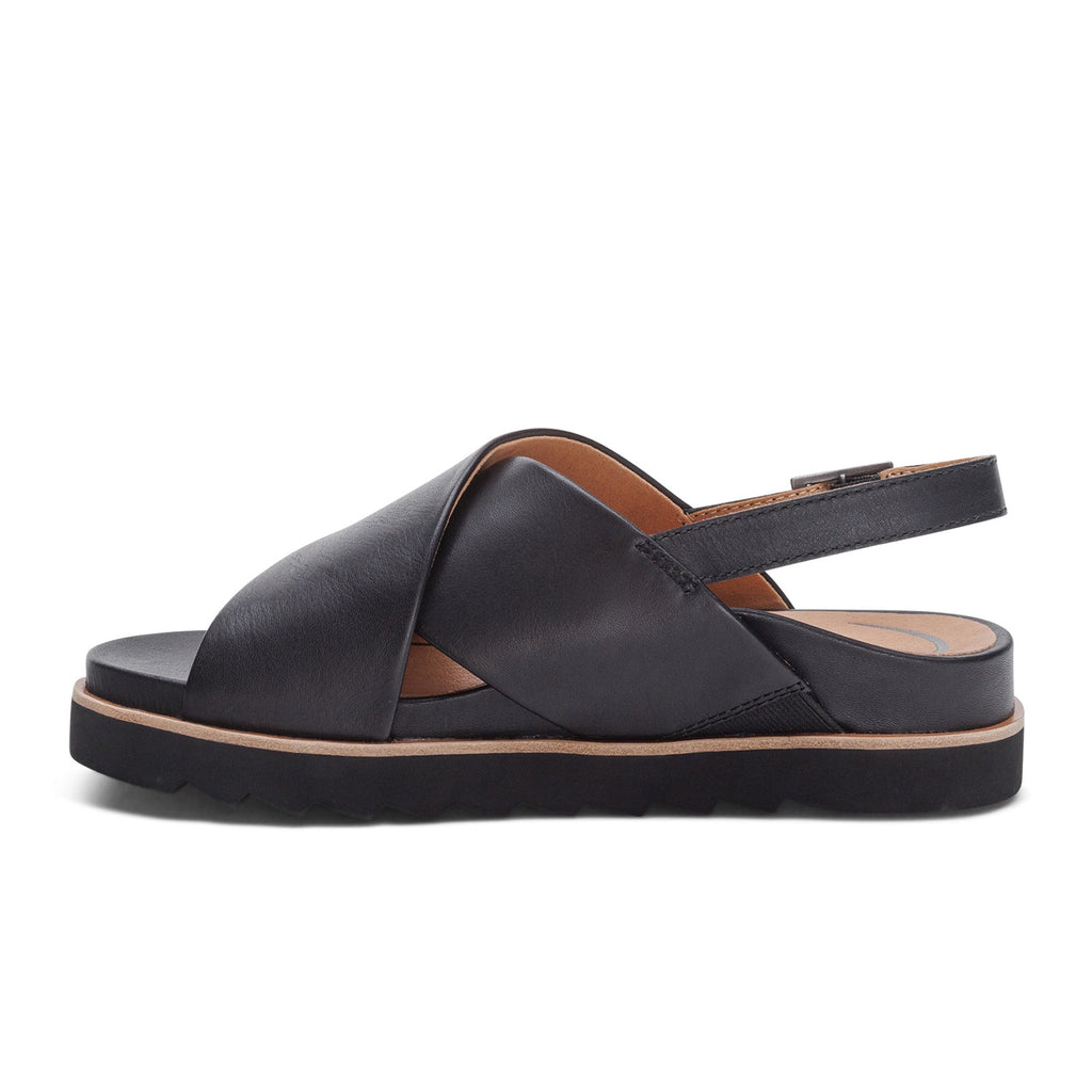 Aetrex Thea Backstrap Sandal (Women) - Black